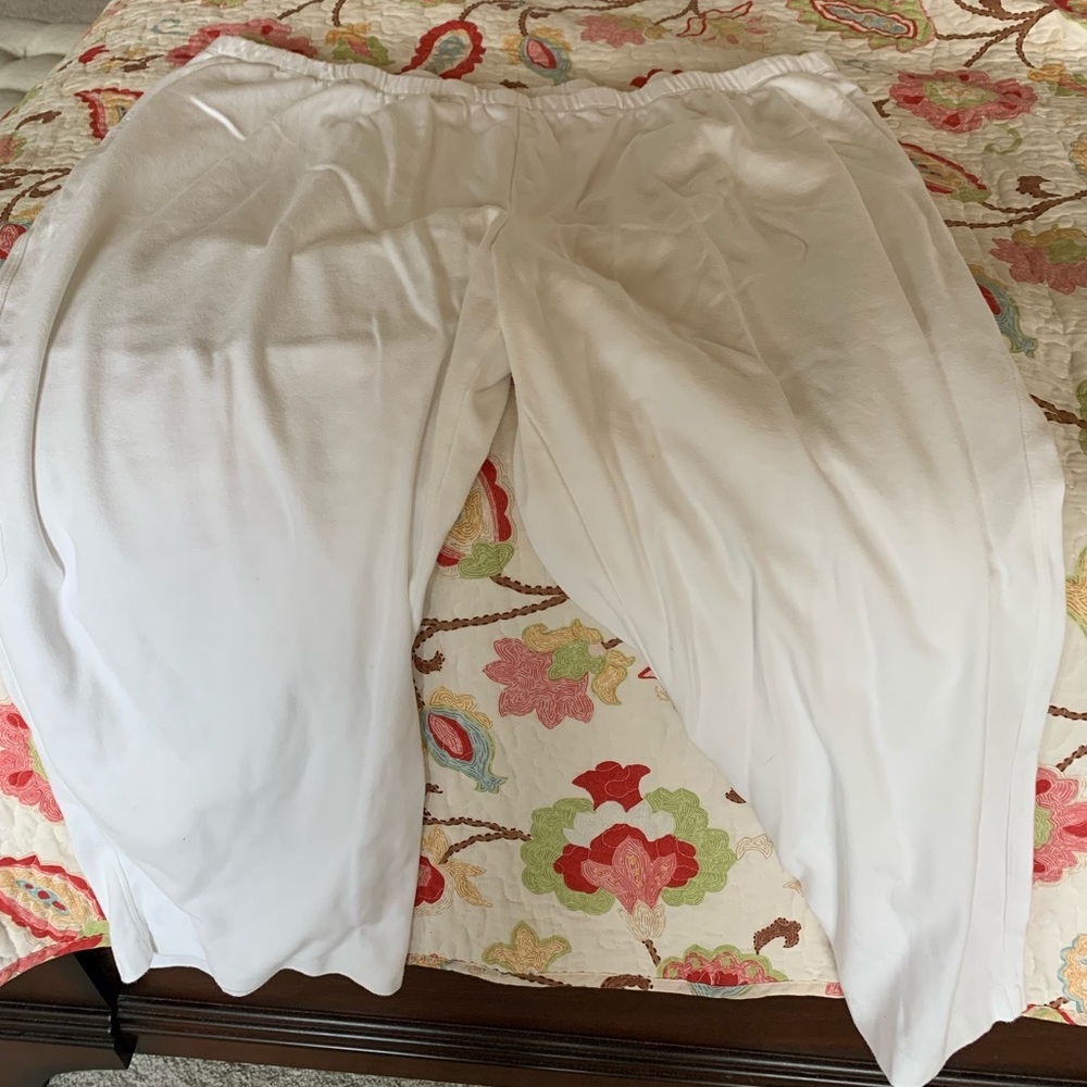 Cotton Straight Leg Pull On Pants with Pockets